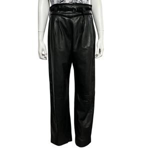 G. Gucci Vintage 70s High Rise Black Leather Pants Women’s Size Large